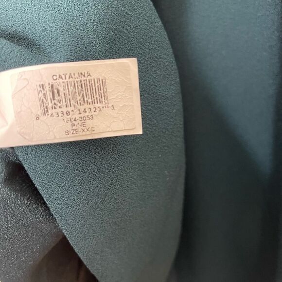 𝅺dress the Population Catalina Fit and Flare Dress Pine Green XXS - Picture 4 of 5